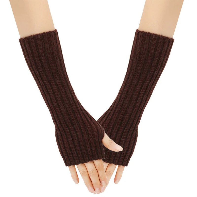 Arm Warmers Autumn Winter Cuffs Hand Sleeves Long Wool Gloves Men Women Knit Sleeves Warm Elastic Fashion Lady Sexy