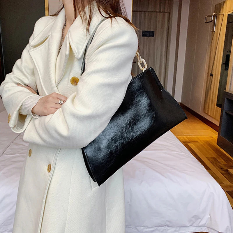 2024 New Design Handbags Women Shoulder Bag Soft Synthetic Leather Crossbody Large Capacity Fashion Female Underarm Bags