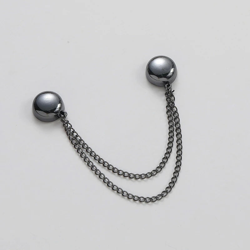 1PC Exquisite Chain Brooch Buckle Magnetic Clothing Clips Nail free Clothes Scarf Trouser Legs Cuff Buckle Buttons Sewing Supply