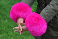 Imitation Raccoon Fox Hair Fluffy Hand Rings Fluffy Wrist Guards Women's Cuffs Imitation Rabbit Fur Bracelets Cuffs Wrist Covers