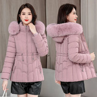 Winter 2024 New Down Jacket Women Parkas Fashion High-Quality Warm Cotton Padded Coat Ladies Short Overcoat Hooded Overwear Tops