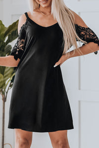 Blank Apparel - Black Cold Shoulder Mini Dress