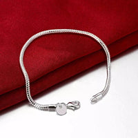 925 Sterling Silver Exquisite Solid Chain Bracelet Fashion Charm Women Men Solid Wedding Cute Simple Models Jewelry