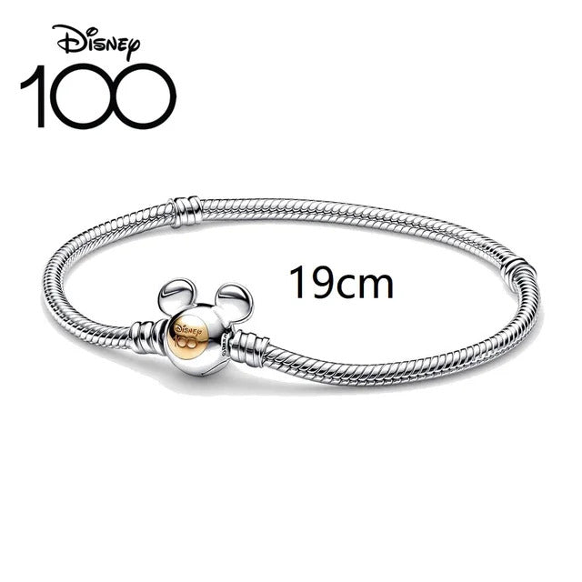 Original 925 Silver Plated Moments Bracelets Minnie Mickey Spider Love Heart Clasp Bead Charm Bracelet For Women DIY Jewelry