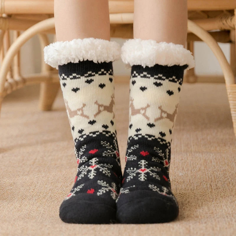 2024 New Cute Warm Socks Thicken Plus Winter Women Fuzzy Socks Christmas Kawaii Stocking Xmas Gift Home Floor Room Funny Sock