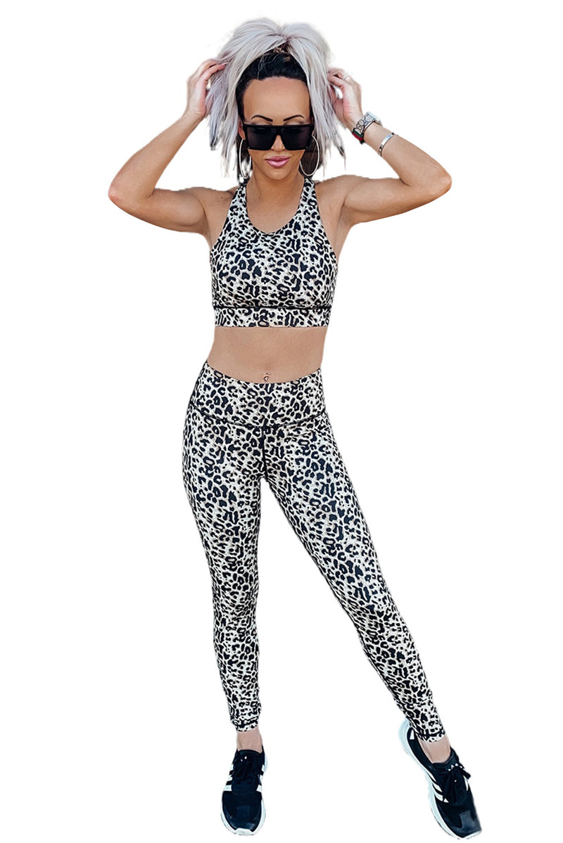 Leopard Bra Leggings Sports Set