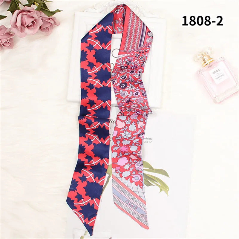 Horse Printing Bag Scarf 2024 New Small Skinny Silk Scarf Women Luxury Brand Foulard Women Tie Fashion Head Scarves For Ladies