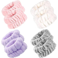 Wrist Washband Microfiber Wrist Wash Towel Band Wristband Scrunchies for Wash Face Absorbent Wrist Sweatband for Women Headband