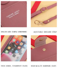 Women Bags Soft Leather Wallets Touch Screen Cell Phone Purse Crossbody Shoulder Strap Handbag for Female Cheap Women's Bags