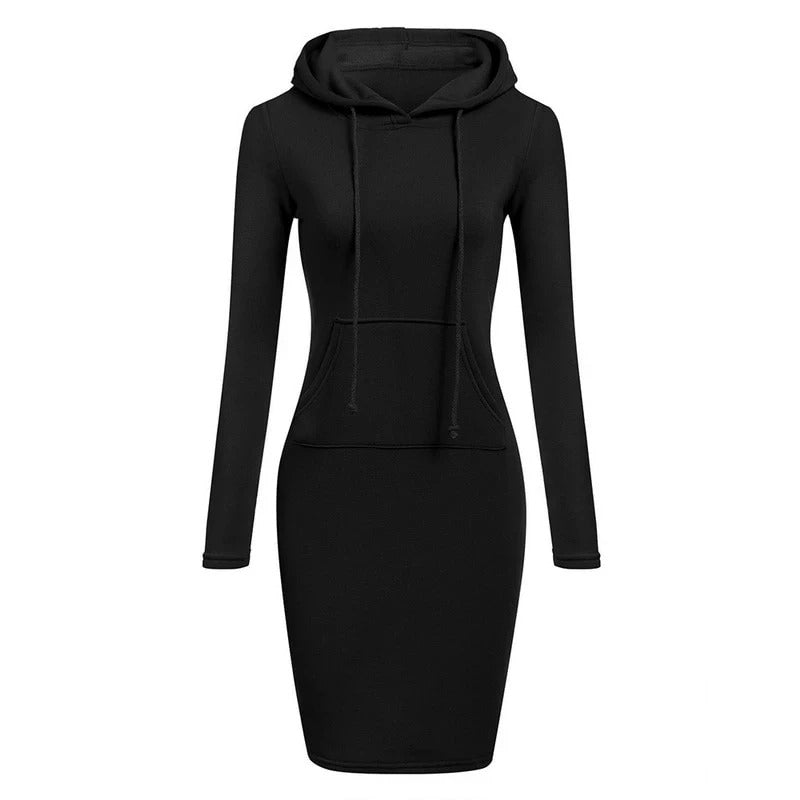 Ladies Dress Autumn Women Hooded Dresses Hoodies Women Sweatshirts Women Hoodies Dress Tops Ladies Clothing