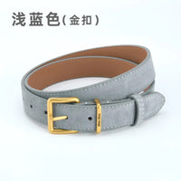 Frosted Suede Belt for Women Pin Buckle All-match Jeans Dress Decorated with Stylish Leather Trend Belt for Women