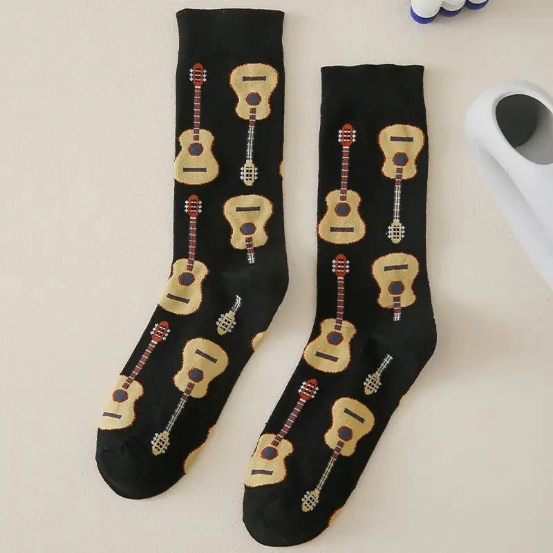 1/6 Pairs Cartoon Women Socks Fashionable And Versatile Cute Design Funny Goose Breathable Soft Comfortable Women Casual Socks﻿