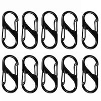 10pcs, Metal Lock Clip Keychain, S Shaped Alloy Hanging Buckle For Outdoor Camping Hiking Travel