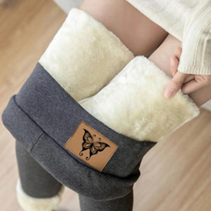 Women's High Waist Fleece Yoga Pants Thick Fluffy Inner Pants Soft Touch Material Tight Pants for Friends Family Lover Gift