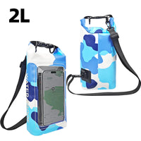 2L Dry Bag Touch Screen Waterproof Bags For Trekking Drifting Rafting Surfing kayak Outdoor Sports Bags Camping Equipment XA394Q