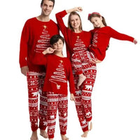 Christmas Family Matching Pajamas Set 2023 Mom Dad Kids Elk Print 2Pcs Clothes Baby Romper Family Look Soft Sleepwear Xmas Gift