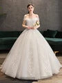 Customized Wedding Dress Style Bride Plus Size Flower Wedding Dresses Dreamy Full-sleeve Bridal Lace Up Dresses Ball Gowns