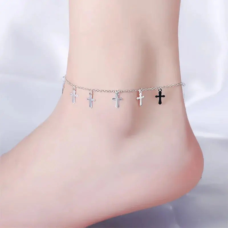 100% 925 Sterling Silver Snake Chain Pearls Anklets For Women Fashion Silver 925 Jewelry Wholesale DA387