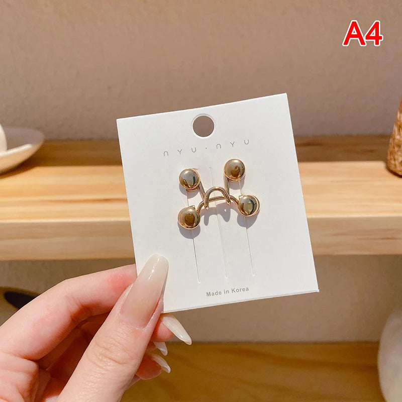 Women's Brooch Set Tighten Waist Brooches for Women Skirt Pants Jeans Adjustable Waist Clip Metal Pins Clothing Accessories