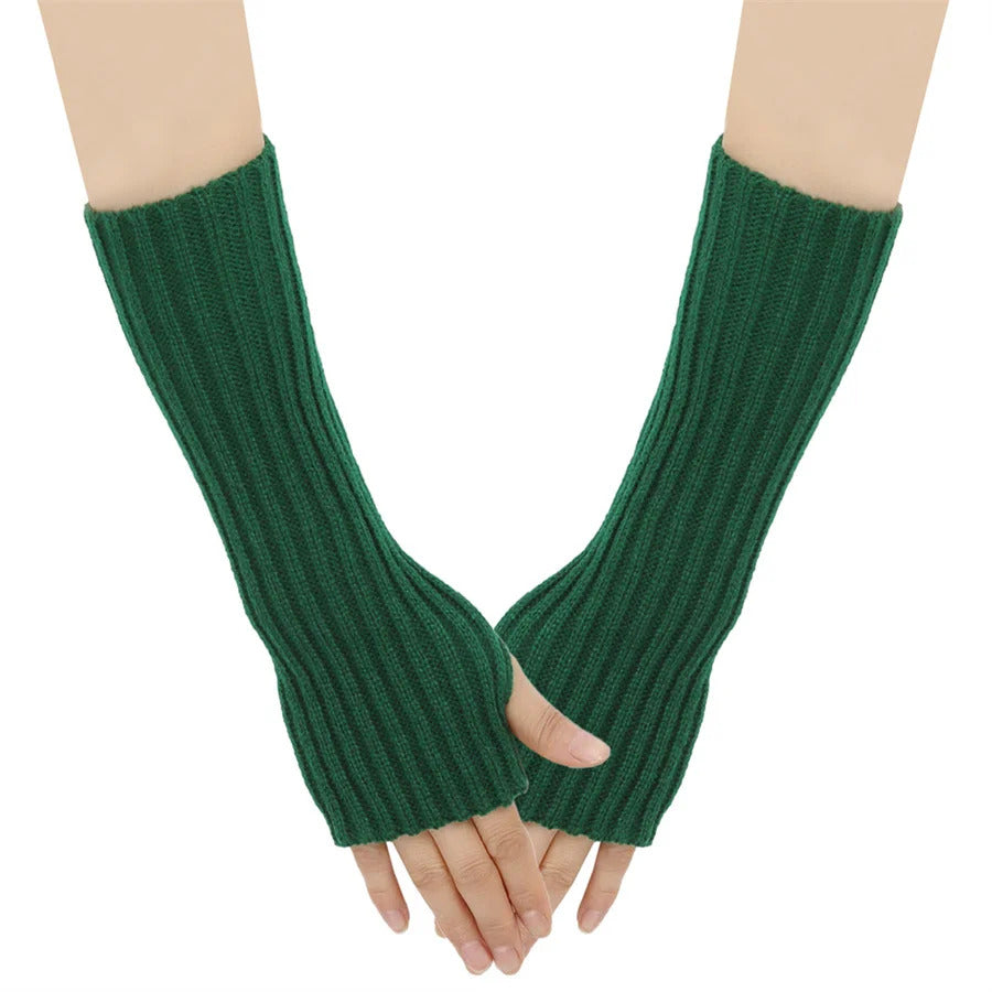 Arm Warmers Autumn Winter Cuffs Hand Sleeves Long Wool Gloves Men Women Knit Sleeves Warm Elastic Fashion Lady Sexy