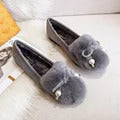 Luxury Sheep Fur Lined Loafers Women Lambswool Shoes Ladies Winter Slip On Furry Flats Cotton Wool Mocasine Femme Barefoot Boots