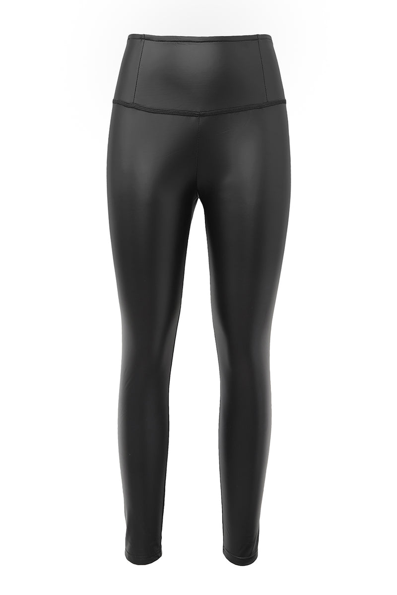 Black Faux Leather High Waist Leggings