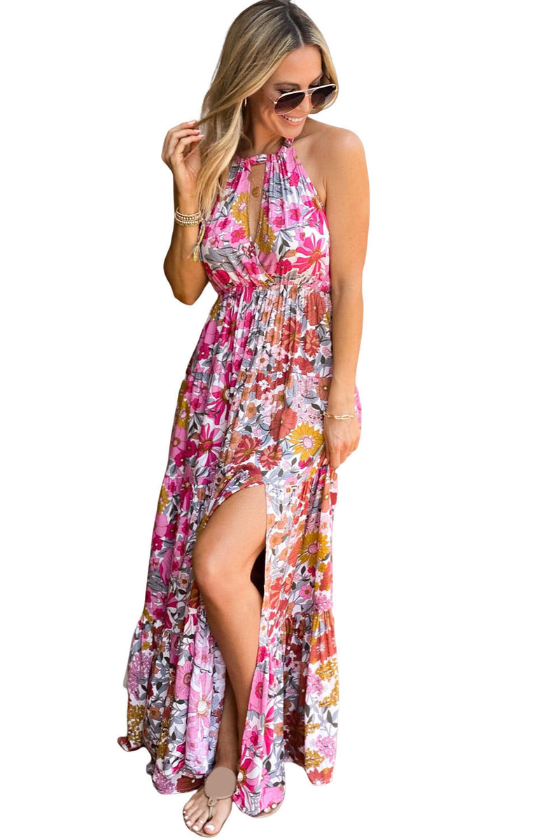 Udressshop Women's Ruffled Tank Floral Dress