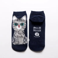 1-5Pairs Cotton Short Sock Cartoon 3D Cat Puppy Dog Animal Socks Harajuku Kawaii Women Girls Anklet Socks Breathable Casual Sox