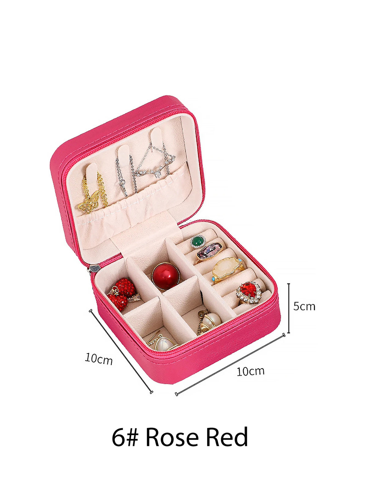 1Pcs Mini Casual Portable Travel Jewelry Storage Box Pu Leather Multifunctional Storage Box for Necklace Bracelet Earrings Ring Storage