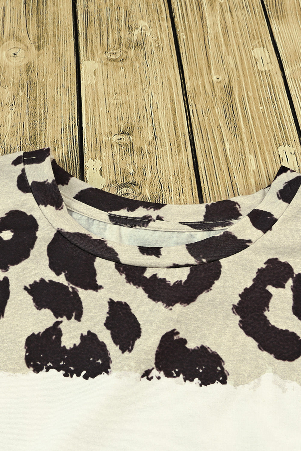 Leopard Blank Apparel-Leopard Bleached Graphic Short Sleeve Tee