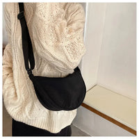 Casual Nylon Hobos Crossbody Bag for Women Shoulder Bag Woman Half Moon Chest Bags Tote Lady Travel Shopper Bag Female Purses