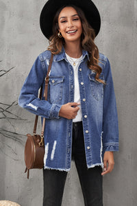 Blank Apparel - Blue Distressed Denim Jacket