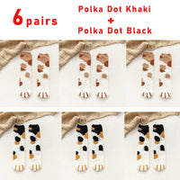 6 pairs Woman socks Set Cartoon Cute 3D Dog Cat Paw Pattern Winter Female Fleece Warm Home Floor Sleeping Thick Socks Wholesale