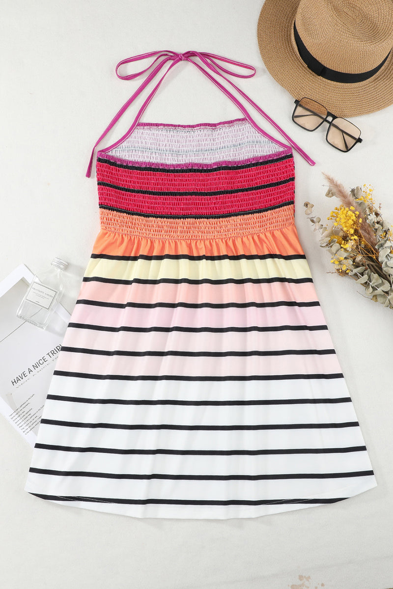 Women's Colorful Striped Hollow Out Camisole