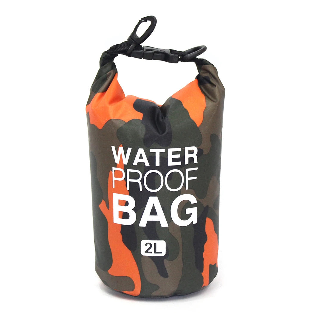 2/5/10/15/30L Outdoor Camouflage Waterproof Dry Bags Portable Rafting Diving Dry Bag Sack PVC Swimming Bags for River Trekking