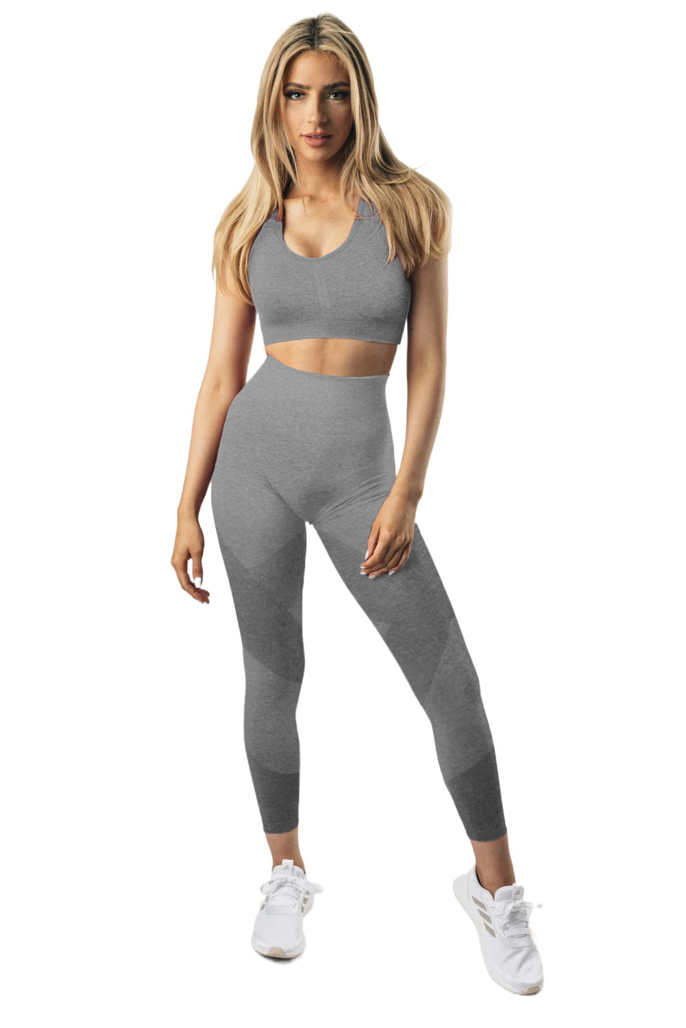 Purple Criss Cross Bra and High Waist Leggings Sports Wear