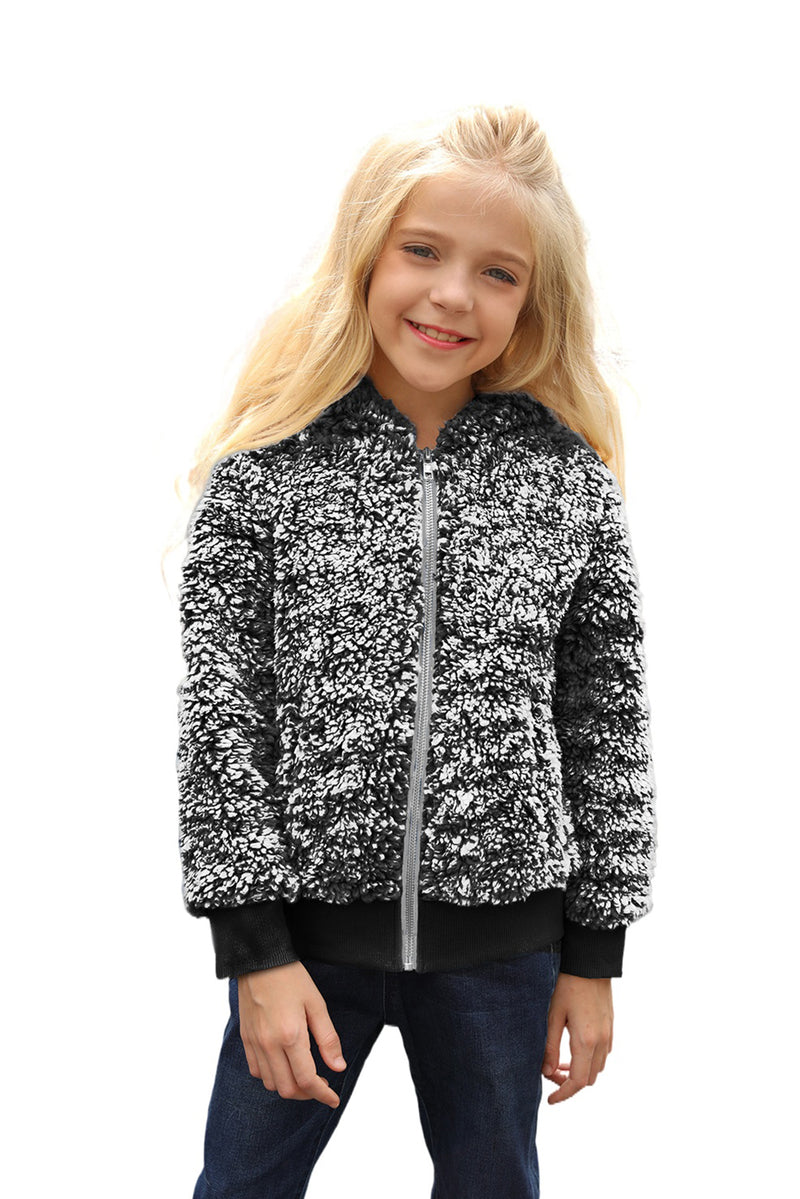 Black Girls' Faux Fur Bomber Jacket