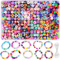 14400/4200/2400pcs Assorted Polymer Clay Beads Kit for DIY Jewelry Making - Handmade Craft for Bracelet, Necklace, Earrings