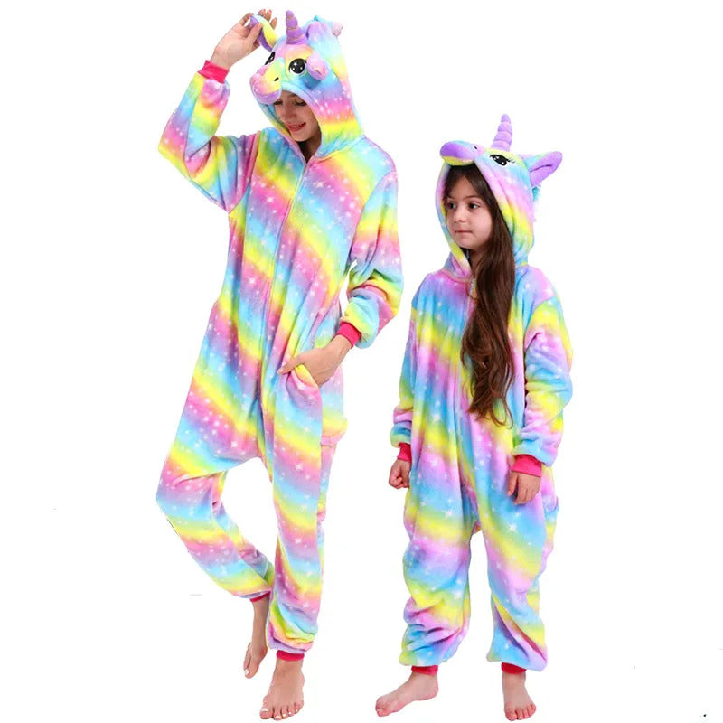 Kigurumi Unicorn Onesies Cartoon Pajamas For Adults Women Men Animal Pyjamas Homewear Halloween Christmas Cosplay Party Costume