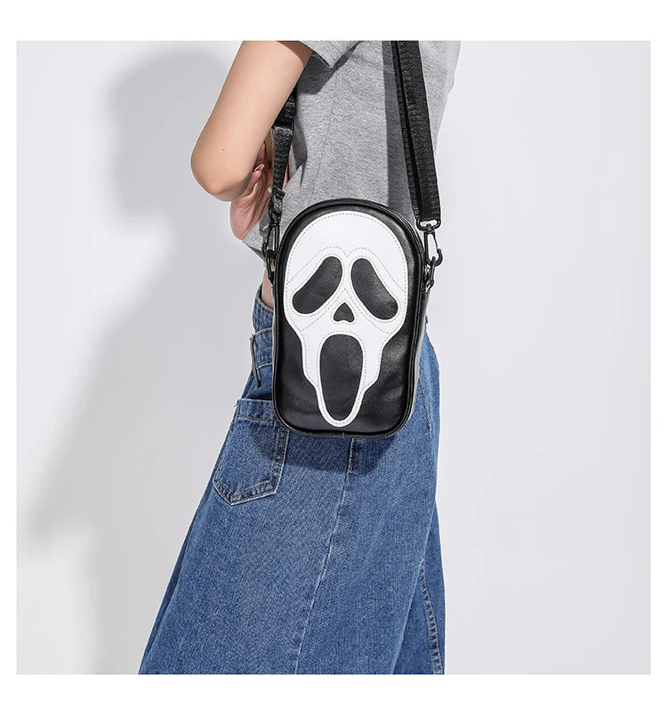 1pcs PU Leather Gothic Devil Halloween Unisex Personality Bags