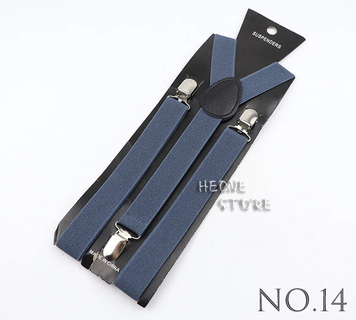 New Candy Color Adjustable Suspenders Elastic Leather Y-Back Braces Straps For Men Women Kids Pants Shirt Girl Skirt Accessories