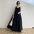 Fashion Women V-neck Maxi Dress Sexy Sling Sleeveless Dresses Knitted Long Dress Women Sweater Female