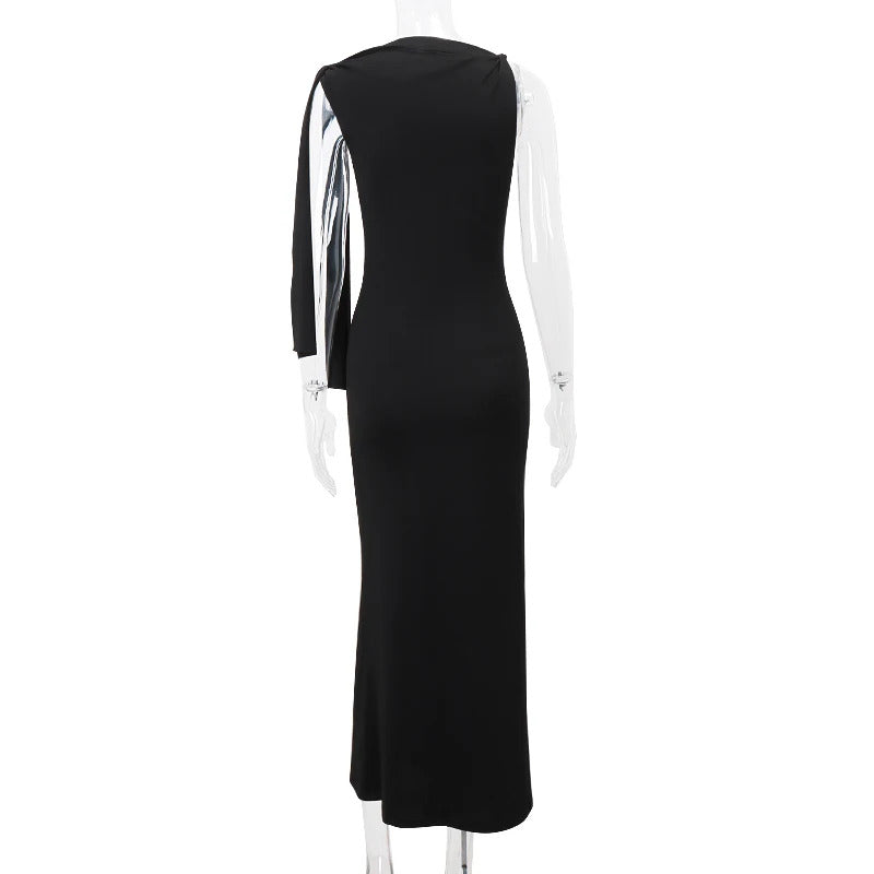 WhereMery Sexy Solid O-Neck Sleeveless Dress Summer Slim Fit Piece Long Dress Evening Club Evening Dresses Women's Clothing