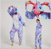 Women Pijama Animal Jumpsuit Onesie Kigurumi Unicorn Suit Shark Bodysuits Adult Flannel Sleepwear Full Body Winter