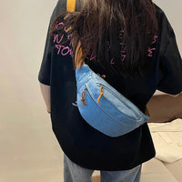 Casual Corduroy Belt Bags for Women Fashion Fanny Pack Female Banana Waist Bag Hip Purse Shoulder Crossbody Chest Bag Pocket