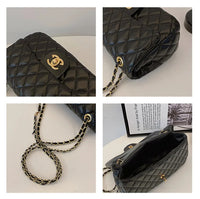 2024 new diagonal chain small square bag, classic texture, simple and fashionable, niche fashion style, luxurious high-end feel