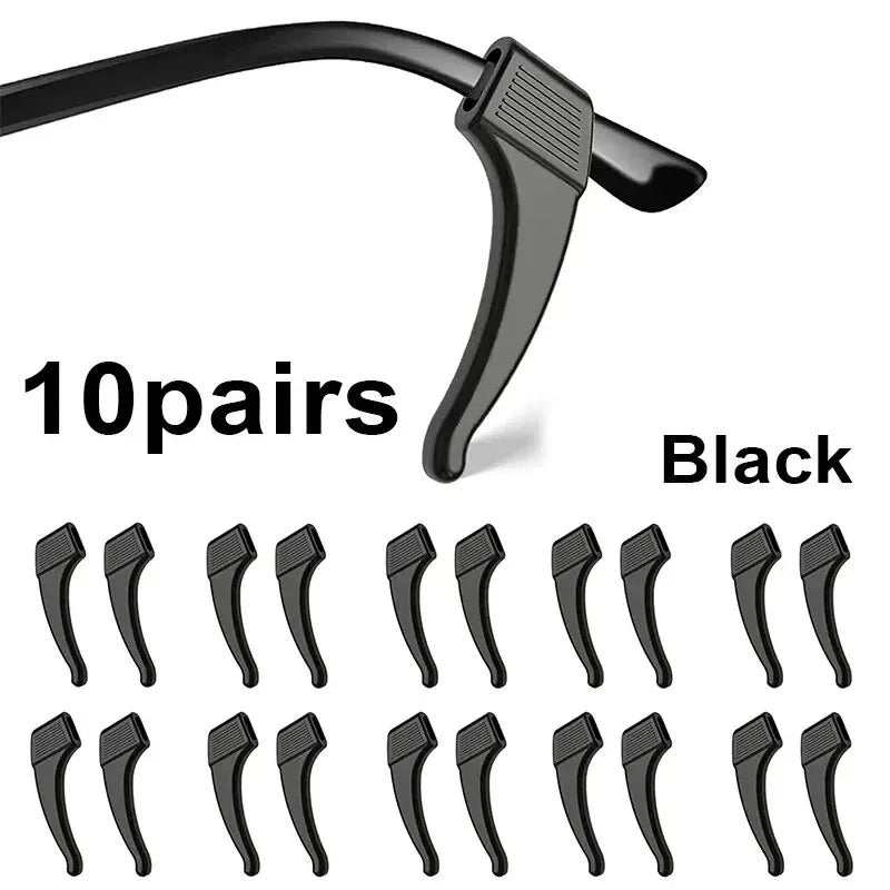 20pcs Anti-slip Silicone Ear Grip Glasses Eyeglasses Leg Ear Hook Stopper Bracket Fastener Accessories Temple Tip Eyewear Holder