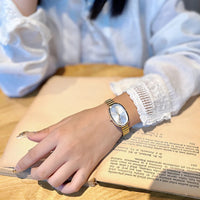 1pc New Fashionable Women's Watch With Gold Bracelet, Vintage & Luxury Ins Style, Elegant & Versatile Quartz Watch ladies watch