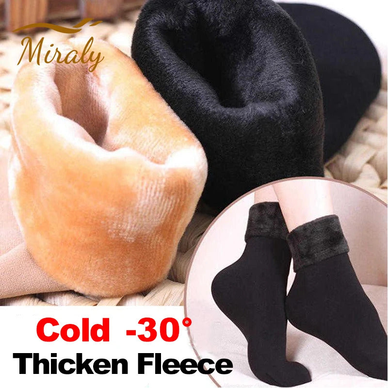 1/2/3/5/10Pairs Thermal Socks Women Winter Warm Thicken Fleece Short Socks Cashmere Wool Socks Snow Velvet Boots Home Floor Wear