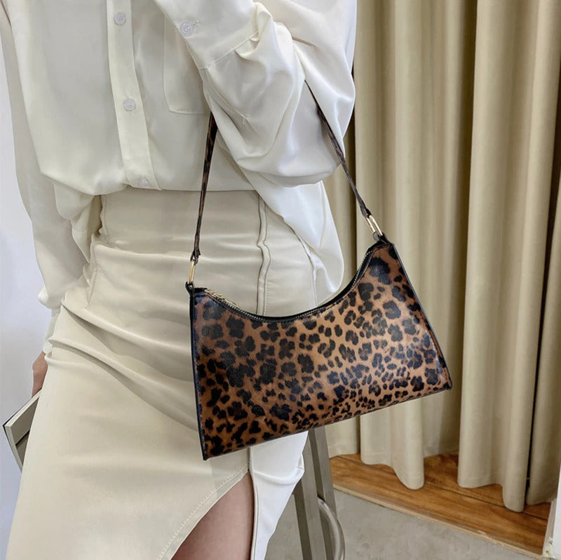 Summer New Shoulder Bags for Women High Quality Zebra Underarm Handbags PU Leather Leopard Armpit Purse Bag